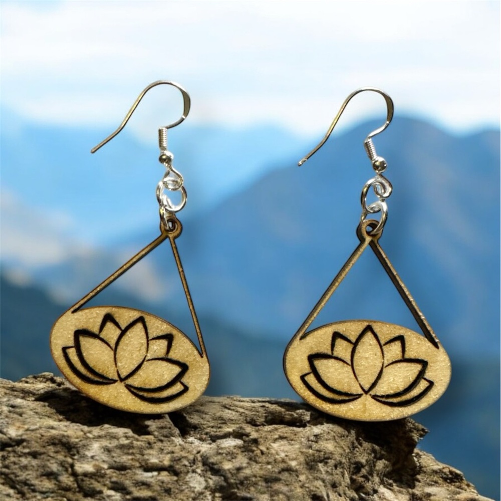 Elegant Gold Lotus Earrings